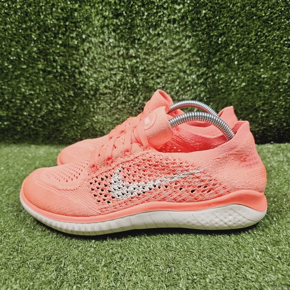 Nike Free RN Flyknit 2018 Crimson Pulse Athletic Sneakers 942839-801 Womens 7.5